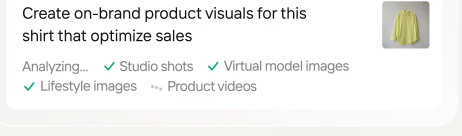 Prompt card showing visuals ready